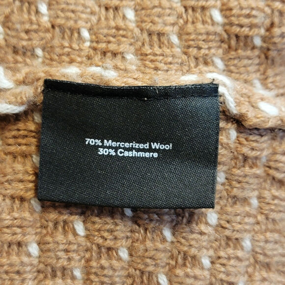 Summersalt Cashmere Wool Round Neck Balloon Sleeve Camel Tan Knit Sweater Size S - Picture 14 of 16